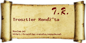 Trosztler Renáta névjegykártya